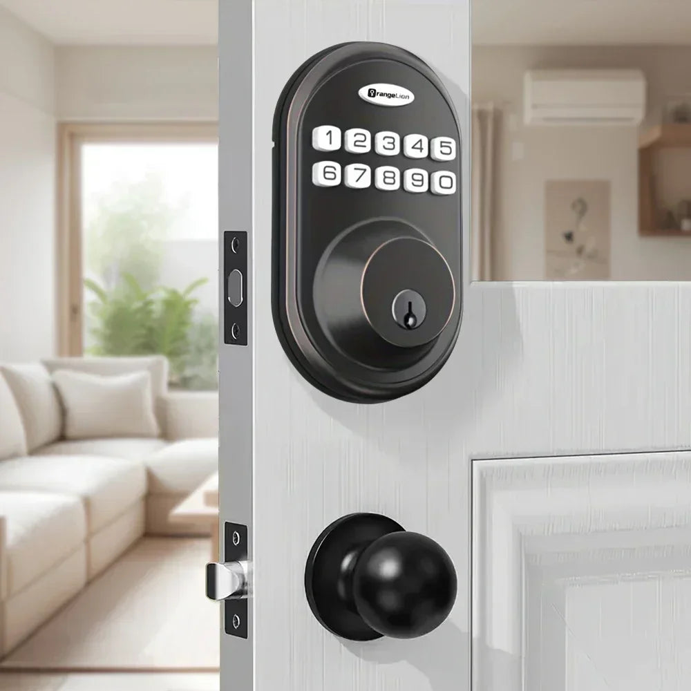 EUUKAIHG Keyless Entry Door Lock, One-Touch Lock/Unlock, Deadbolt Lock with Keypad and Key, Auto Lock for Door
