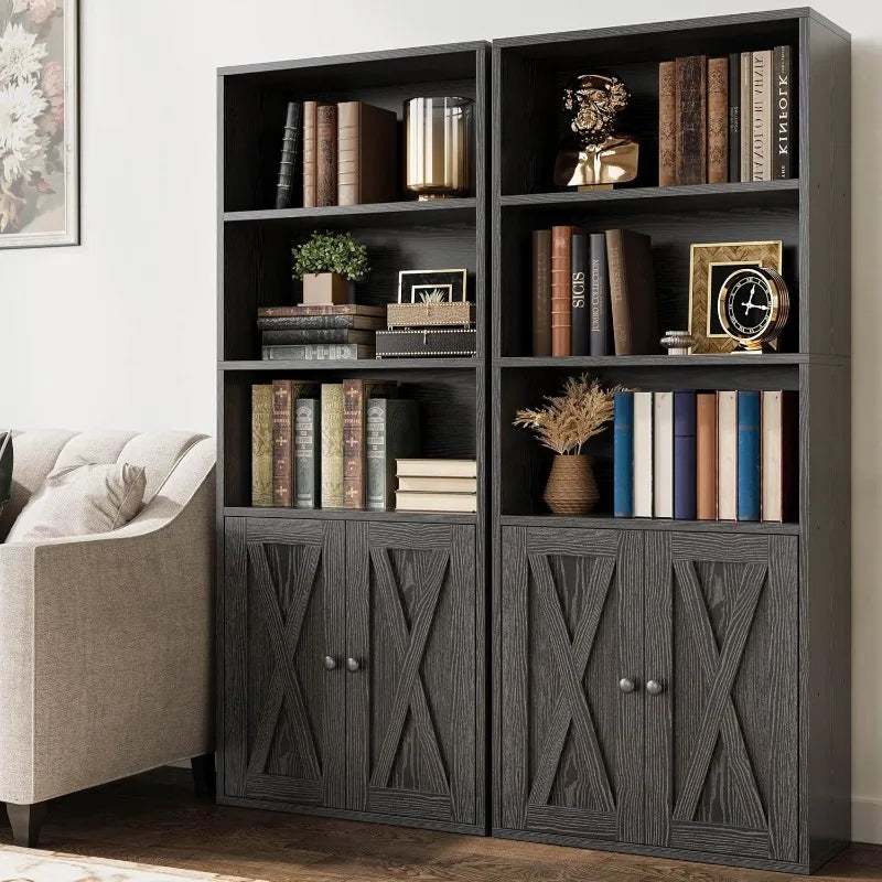 Industrial Bookshelves with Doors