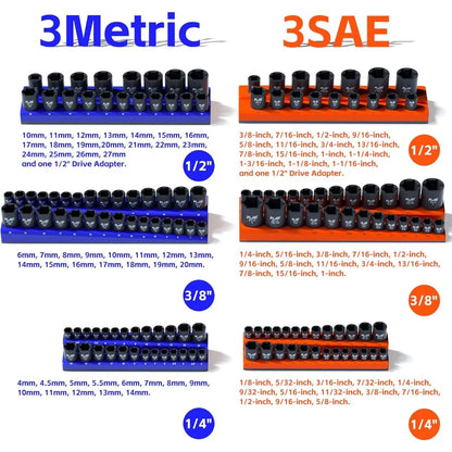 NEW 6 Piece Magnetic Socket Organizer
