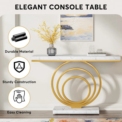 Tribesigns 41-Inch Gold Entryway Table