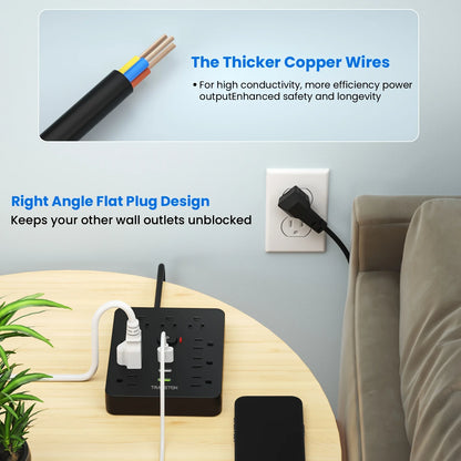 Power  9 sockets 3 USB Ports