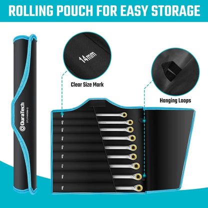 Extra Long Anti-Slip Ratcheting Wrench set