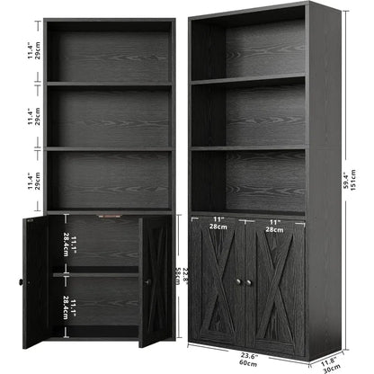 Industrial Bookshelves with Doors