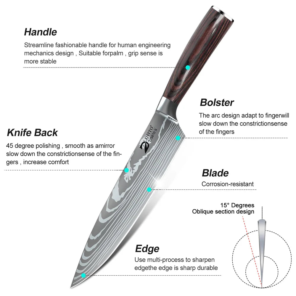 Damascus Stainless Steel Chef Knife