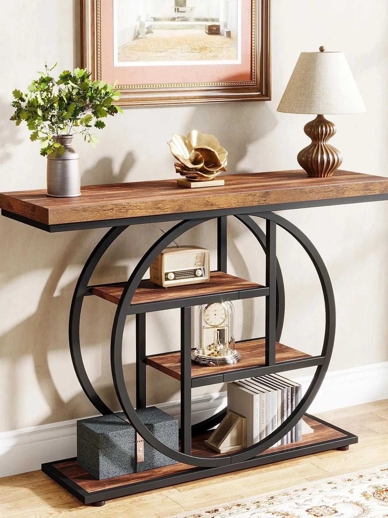 Console Table, 4-Tier Entryway