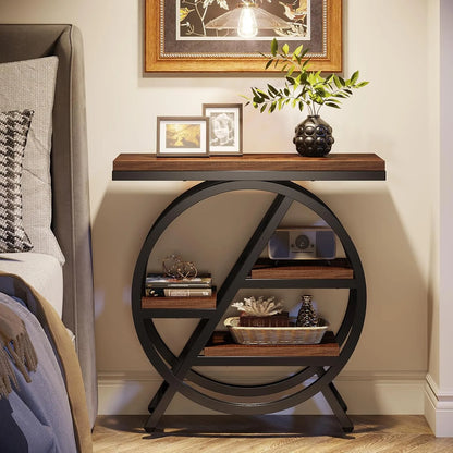 3-Tier Narrow Side Table with Storage