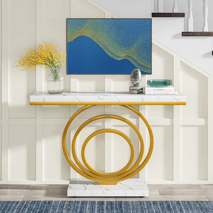 Tribesigns 41-Inch Gold Entryway Table