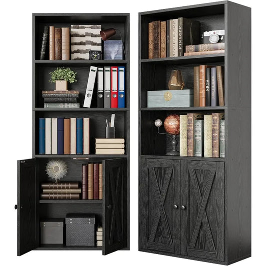 Industrial Bookshelves with Doors
