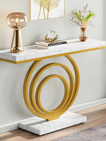 Tribesigns 41-Inch Gold Entryway Table